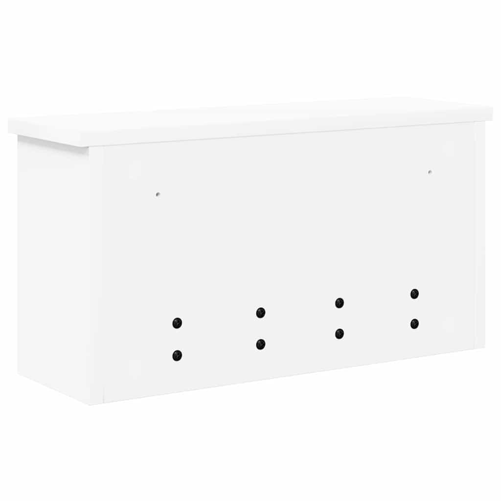 Vješalica za kapute na zidu s policom Bijelo 50 x 16 x 26 cm