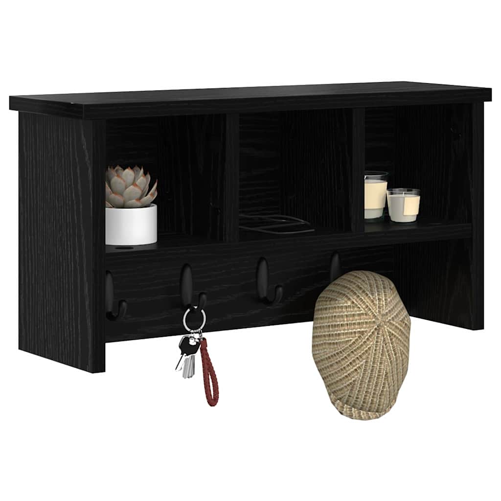 Vješalica za kapute na zidu Zidne Crni hrast 50 x 16 x 26 cm