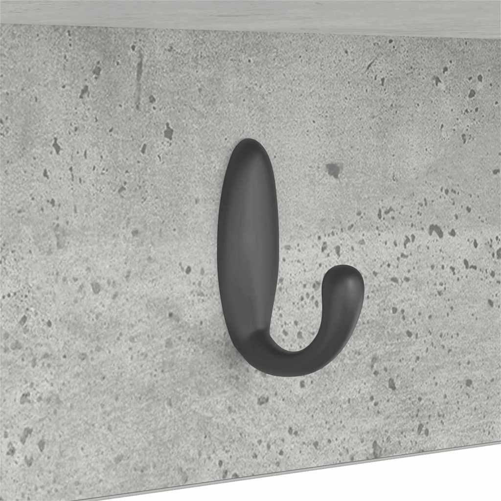 Vješalica za kapute na zidu Zidne Betonski sivi 50 x 16 x 26 cm