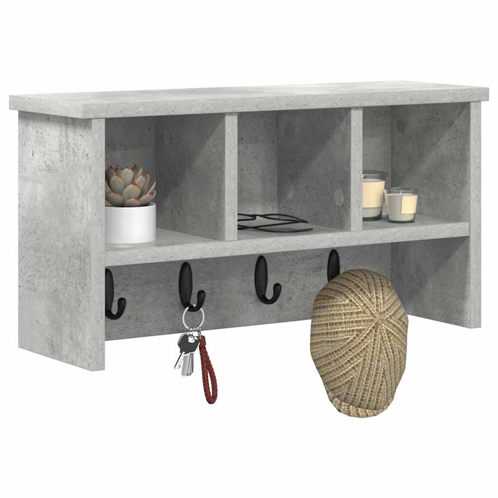 Vješalica za kapute na zidu Zidne Betonski sivi 50 x 16 x 26 cm