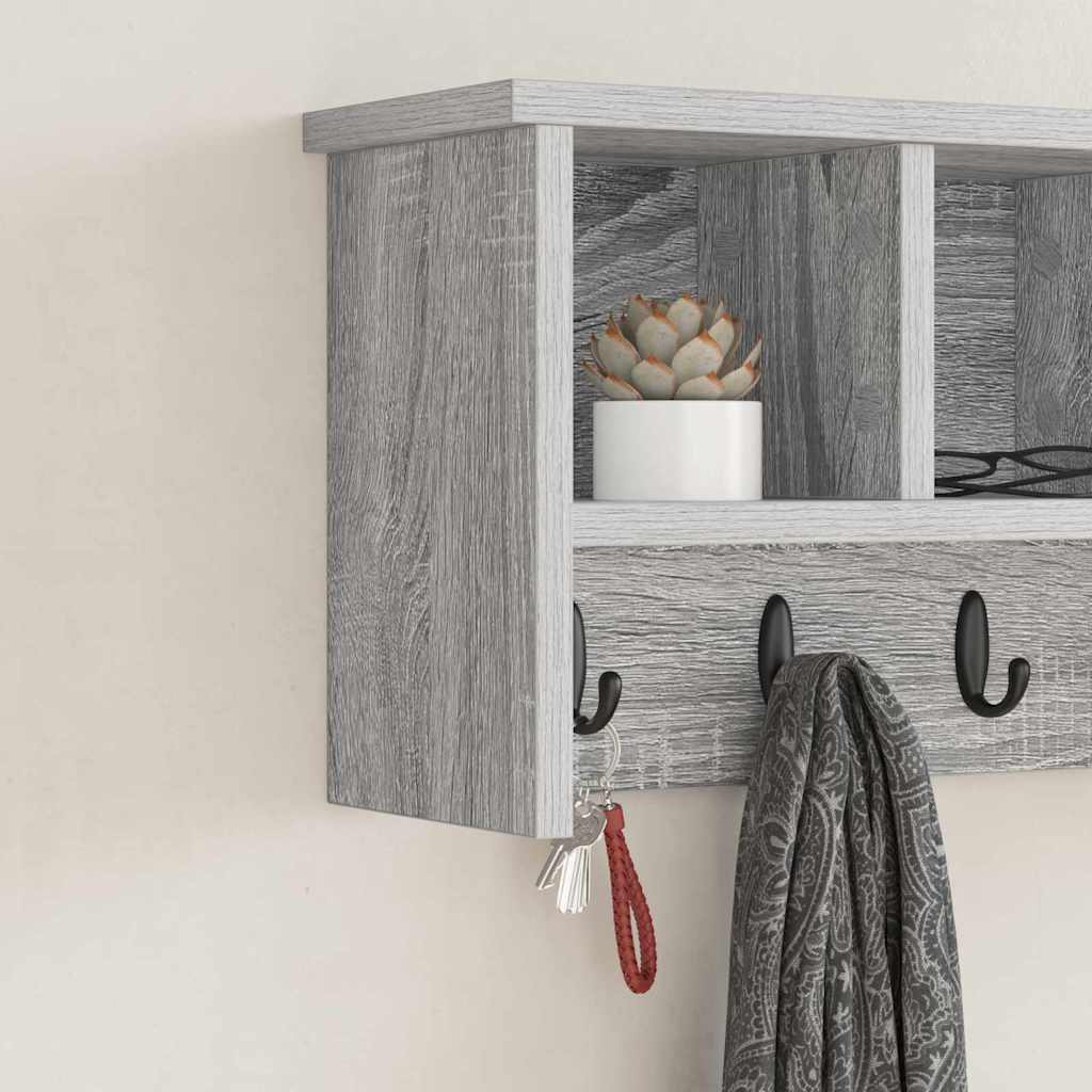 Vješalica za kapute na zidu Zidne Siva Sonoma 50 x 16 x 26 cm
