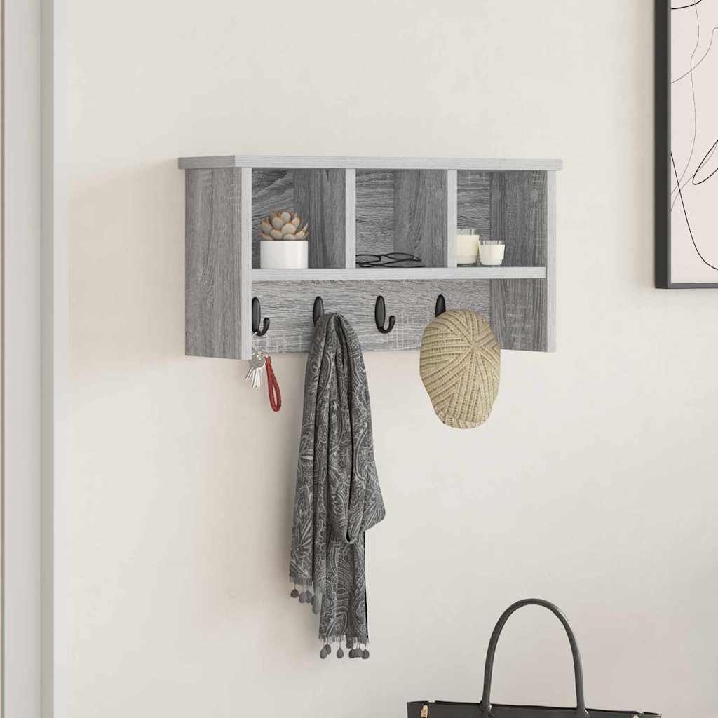 Vješalica za kapute na zidu Zidne Siva Sonoma 50 x 16 x 26 cm