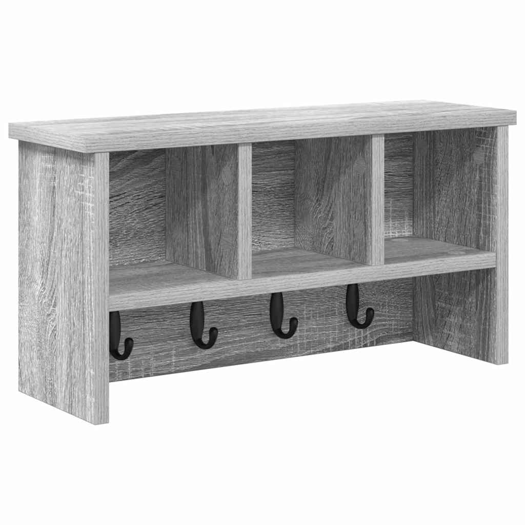 Vješalica za kapute na zidu Zidne Siva Sonoma 50 x 16 x 26 cm
