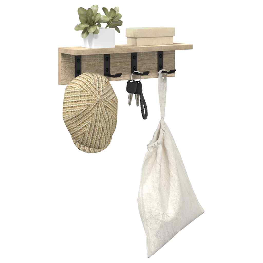 Vješalica za kapute na zidu Sonoma hrast 40 x 10,5 x 10,5 cm