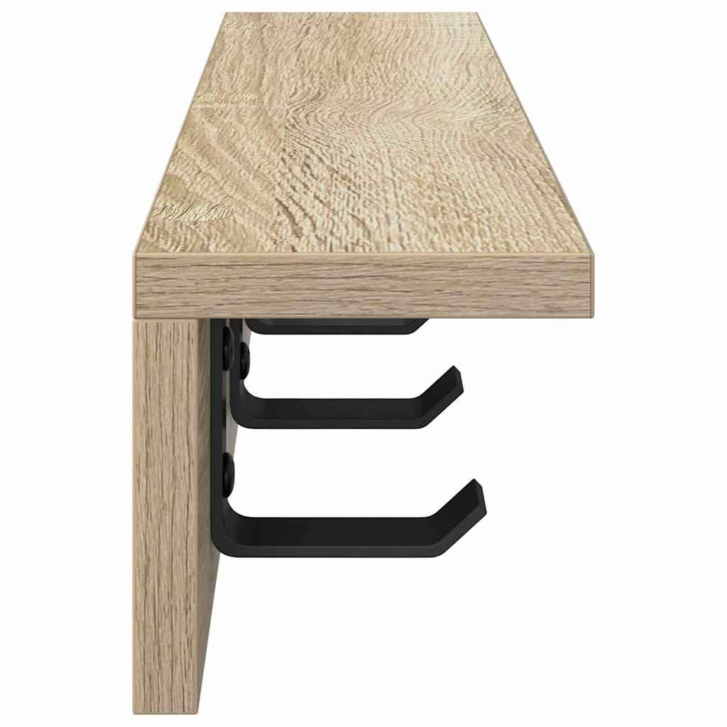 Vješalica za kapute na zidu Sonoma hrast 40 x 10,5 x 10,5 cm