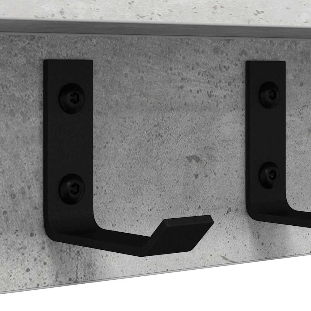 Vješalica za kapute na zidu Betonski sivi 40 x 10,5 x 10,5 cm