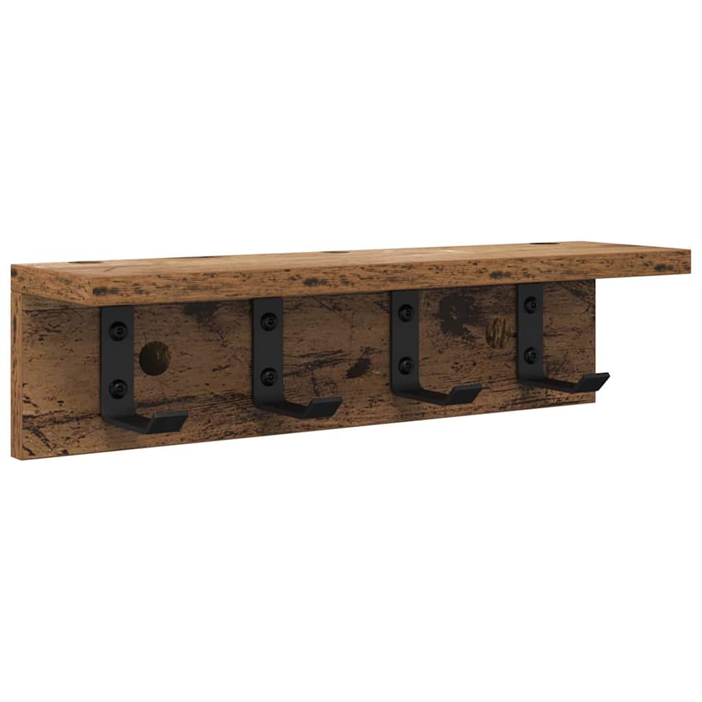 Vješalica za kapute na zidu Staro drvo 40 x 10,5 x 10,5 cm