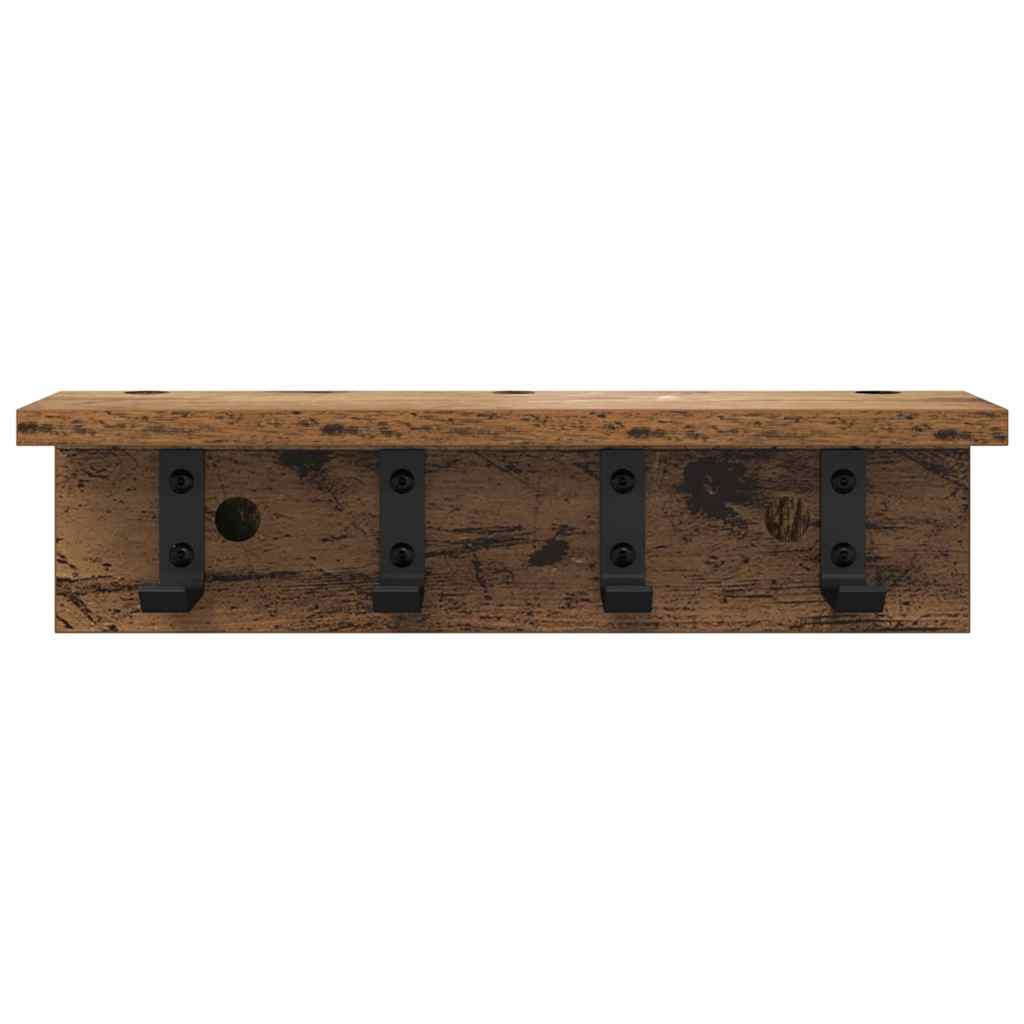 Vješalica za kapute na zidu Staro drvo 40 x 10,5 x 10,5 cm