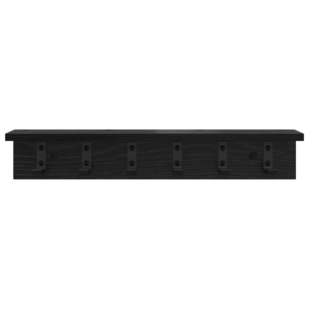 Vješalica za kapute na zidu Crni hrast 60 x 10,5 x 10,5 cm