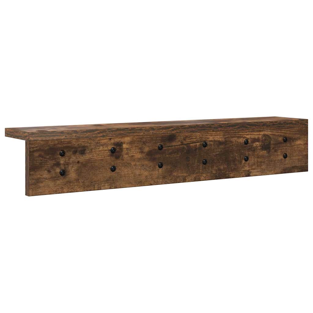 Vješalica za kapute na zidu Dimljeni hrast 60 x 10,5 x 10,5 cm