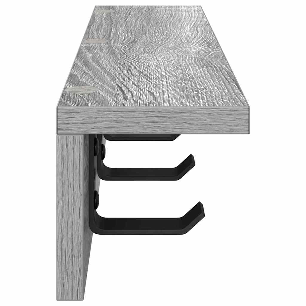 Vješalica za kapute na zidu Siva Sonoma 60 x 10,5 x 10,5 cm