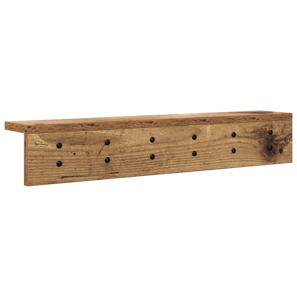 Vješalica za kapute na zidu Staro drvo 60 x 10,5 x 10,5 cm