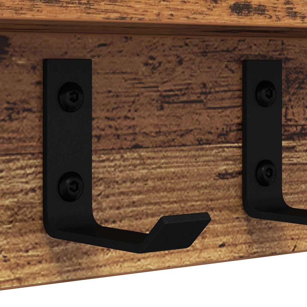 Vješalica za kapute na zidu Staro drvo 100 x 10,5 x 10,5 cm