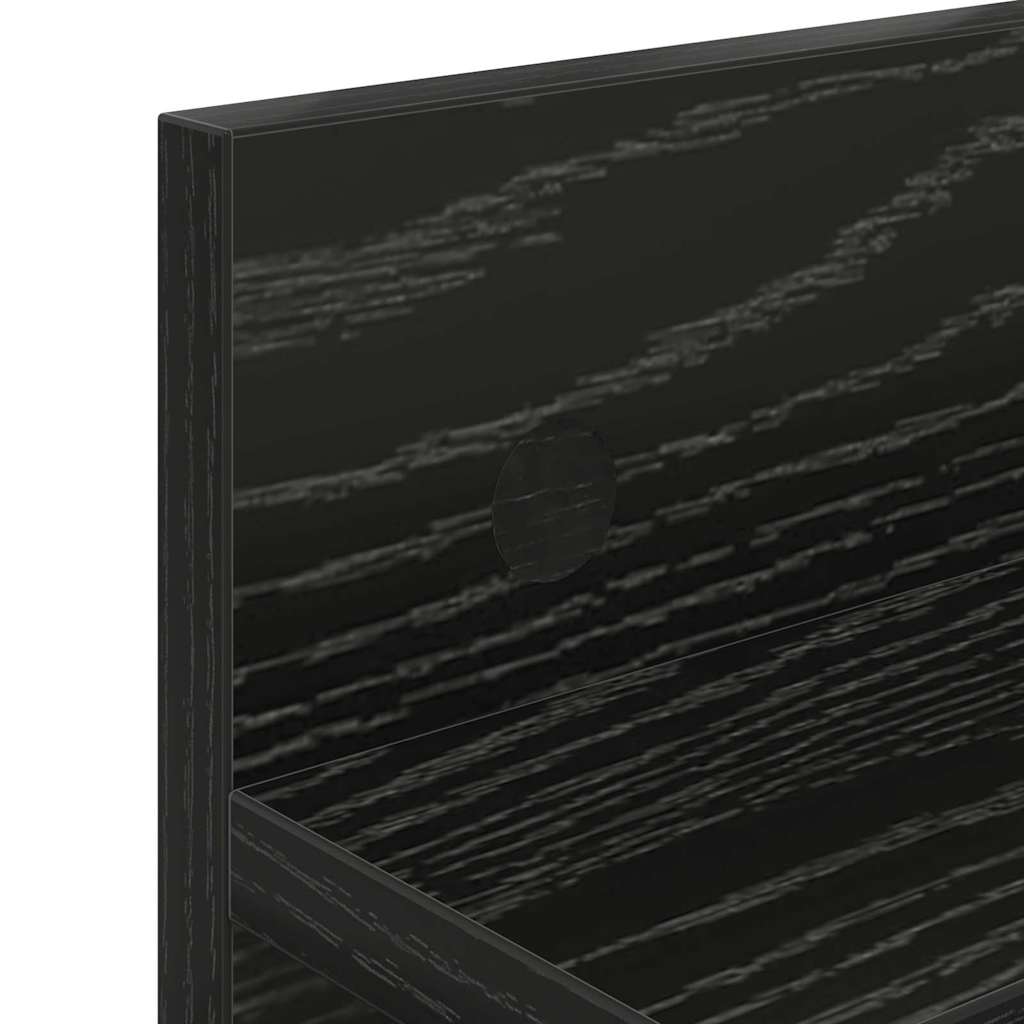 Vješalica za kapute na zidu Zidne Crni hrast 60 x 10,5 x 18 cm