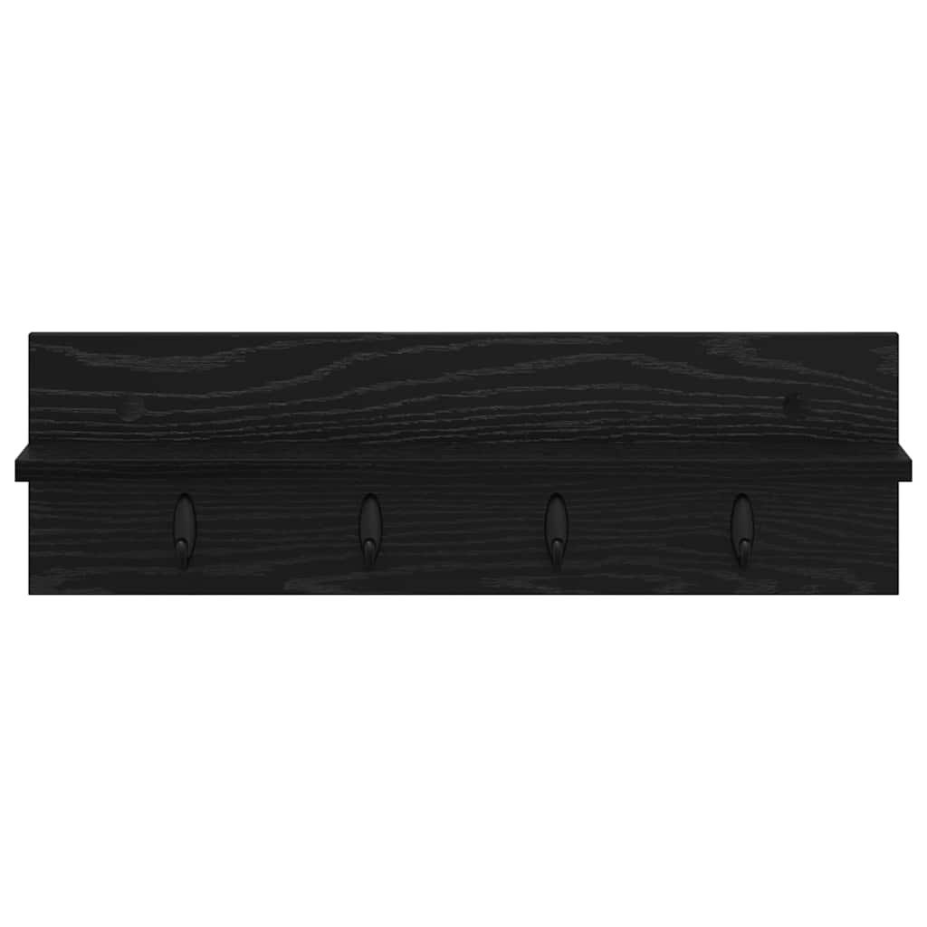 Vješalica za kapute na zidu Zidne Crni hrast 60 x 10,5 x 18 cm