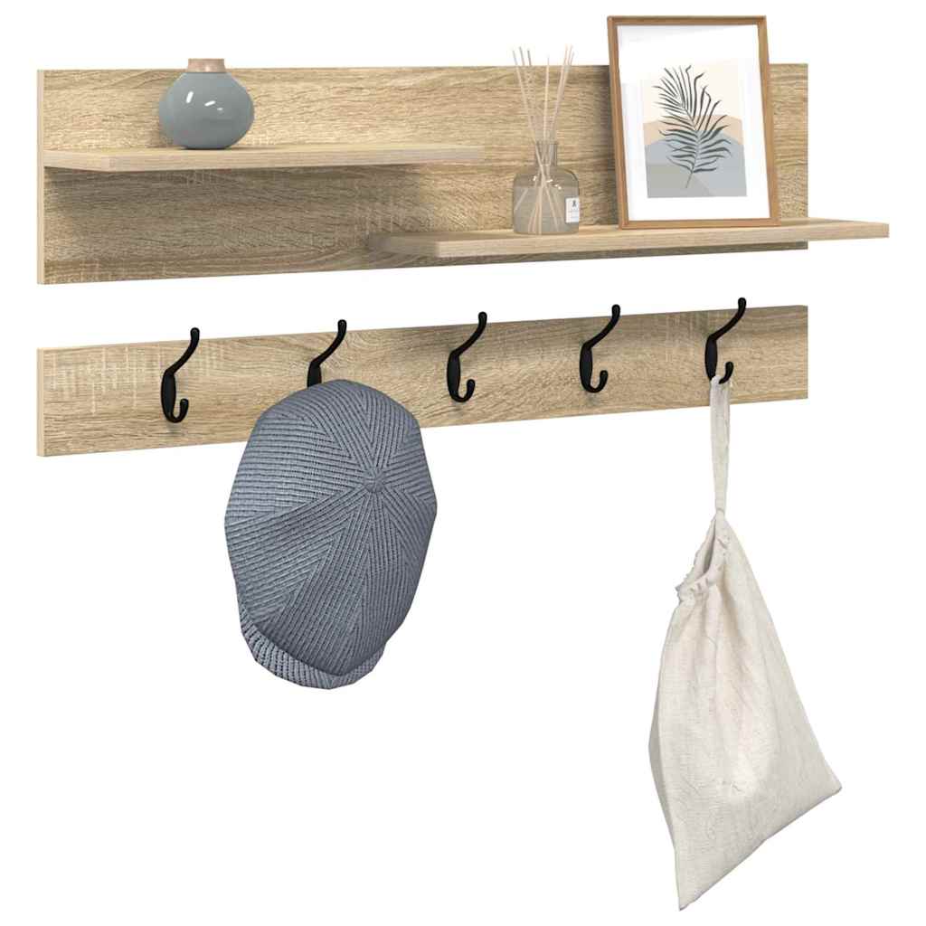 Vješalica za kapute na zidu Zidne Sonoma hrast 90 x 15 x 36 cm