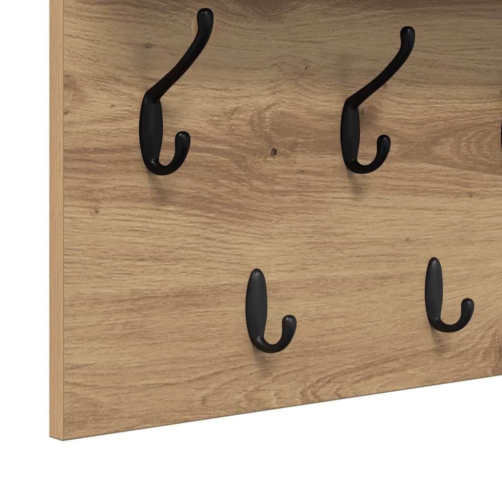 Vješalica za kapute na zidu Umjetnički hrast 100 x 40 x 12 cm