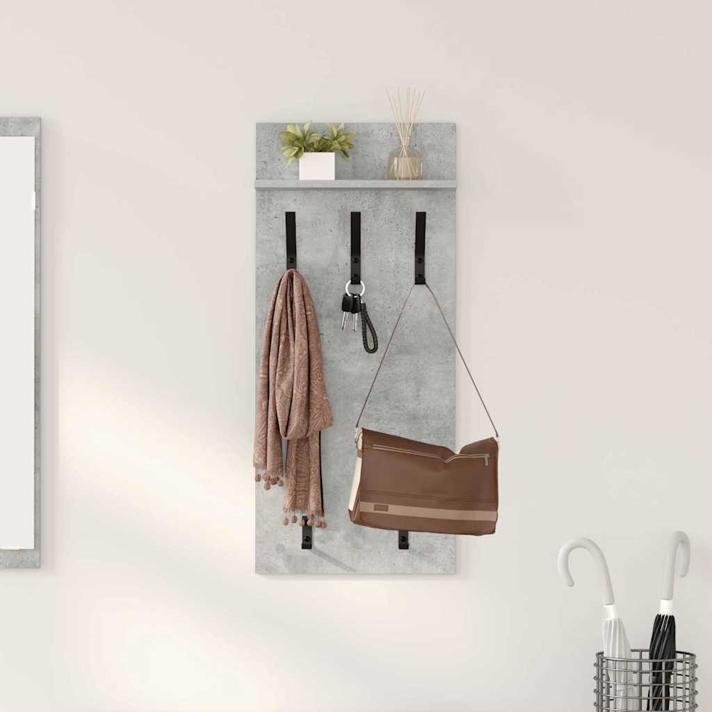 Vješalica za kapute na zidu Zidne Betonski sivi 40 x 10 x 90 cm