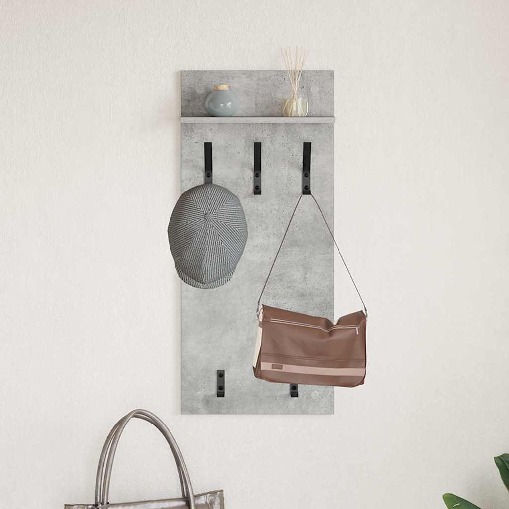 Vješalica za kapute na zidu Zidne Betonski sivi 40 x 10 x 90 cm