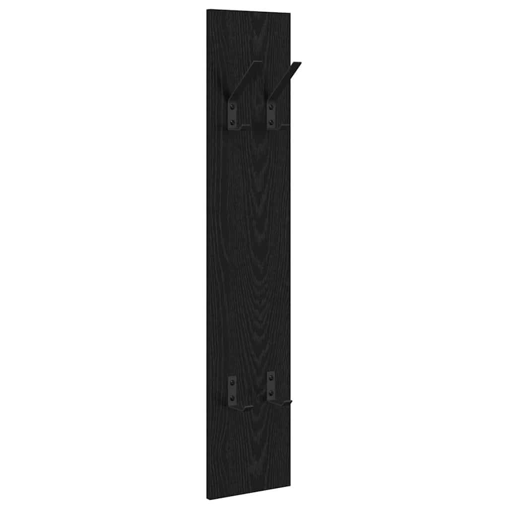 Vješalica za kapute na zidu Zidne Crni hrast 20 x 1,5 x 100 cm