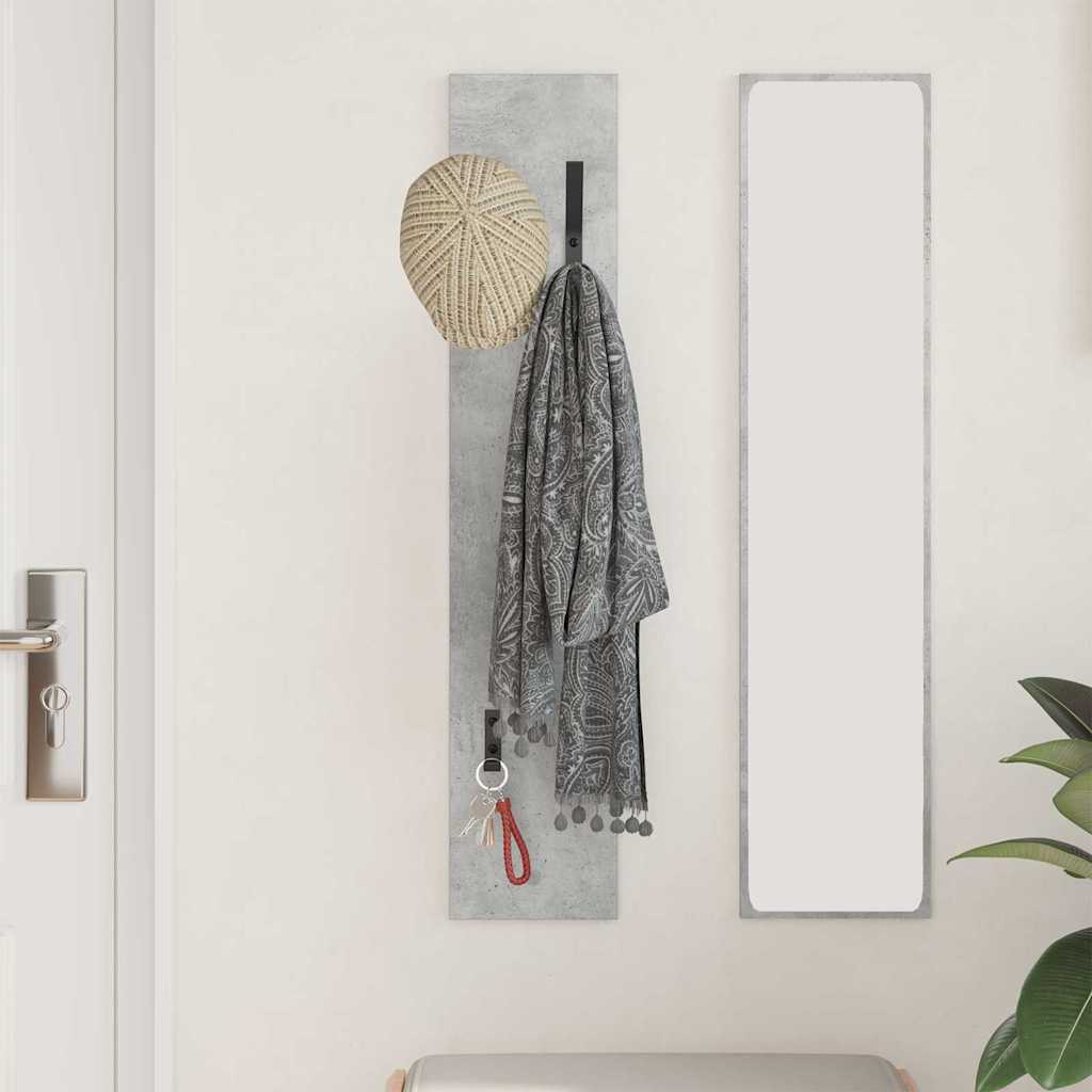 Vješalica za kapute na zidu Betonski sivi 20 x 1,5 x 100 cm