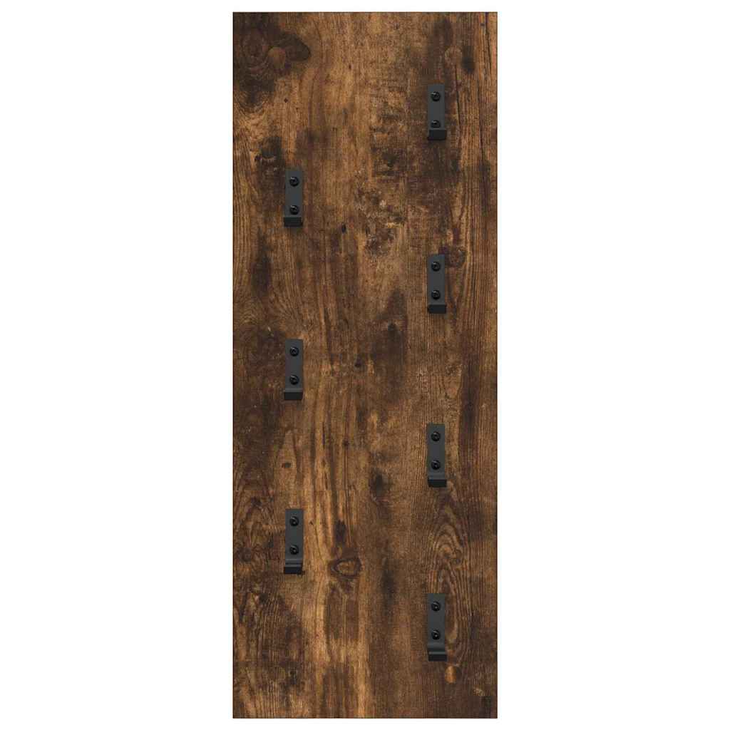 Vješalica za kapute na zidu Dimljeni hrast 30 x 1,5 x 80 cm