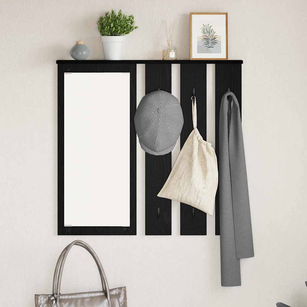 Vješalica za kapute na zidu Zidne Crni hrast 84 x 10 x 80 cm