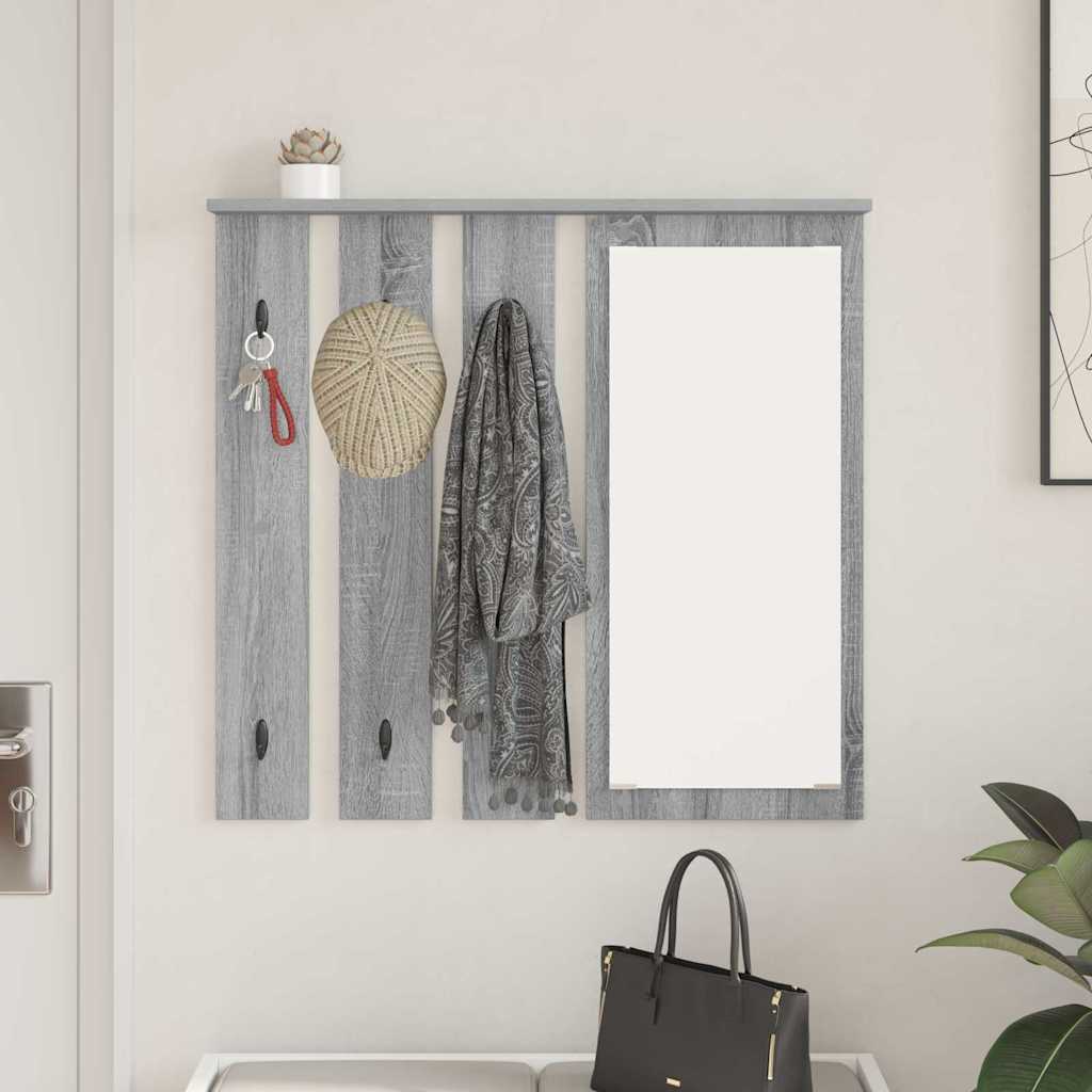 Vješalica za kapute na zidu Sivi hrast sonoma 84 x 10 x 80 cm