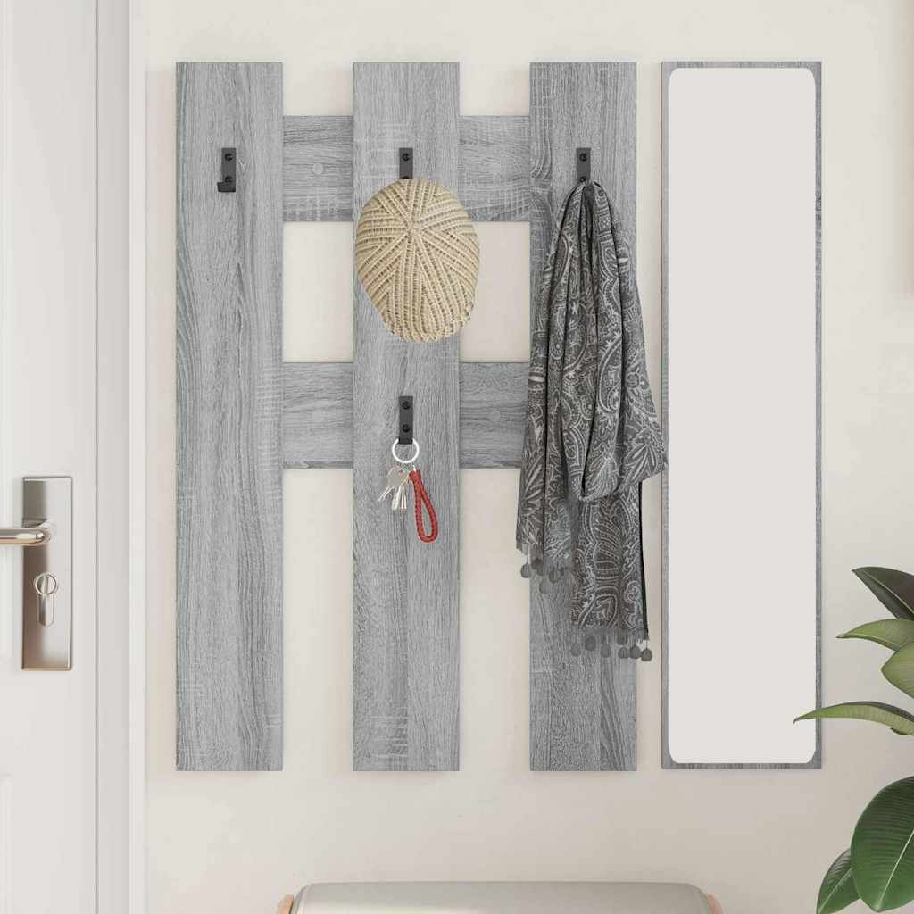 Vješalica za kapute na zidu Zidne Siva Sonoma 65 x 3 x 100 cm