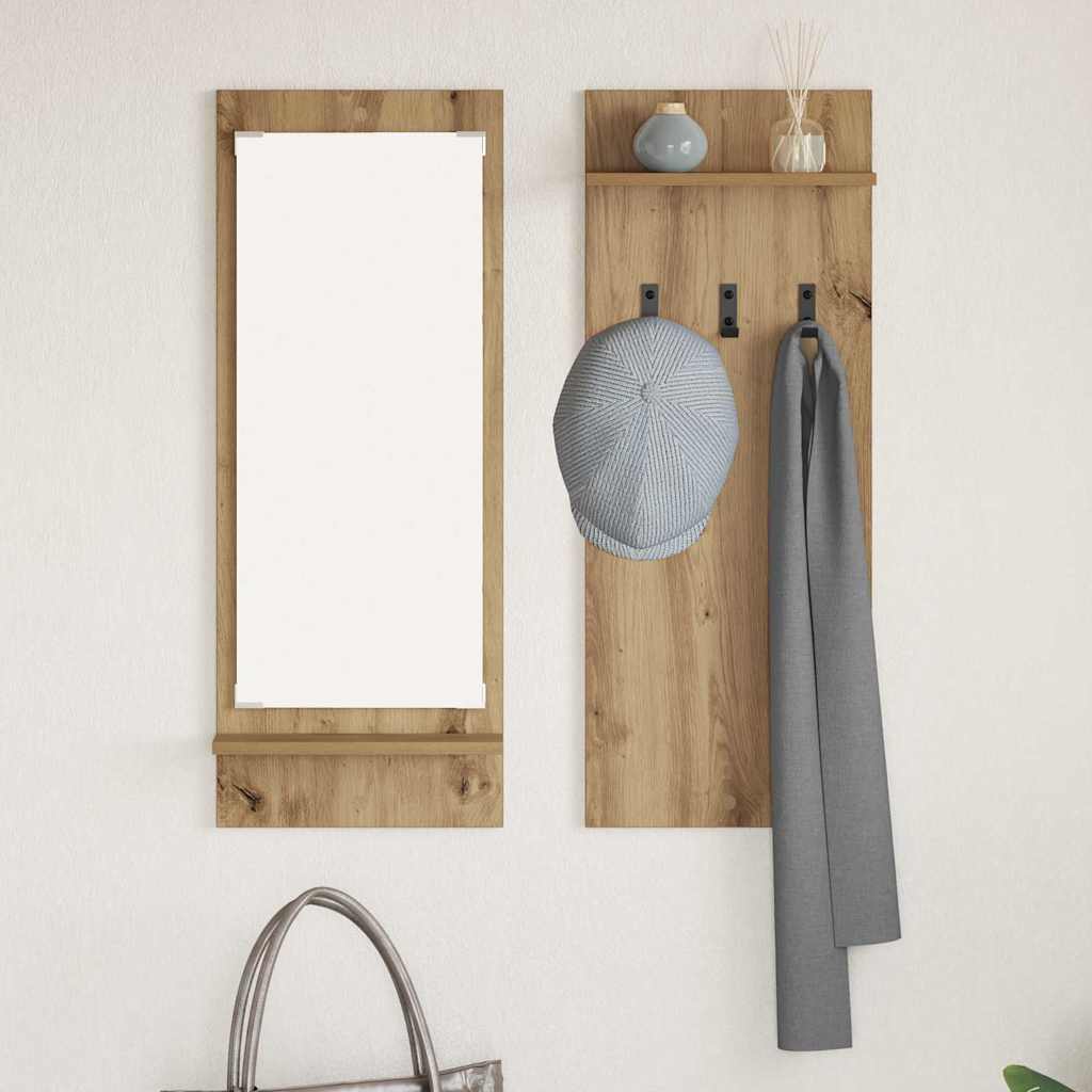 Vješalica za kapute na zidu Umjetnički hrast 70 x 10 x 90 cm