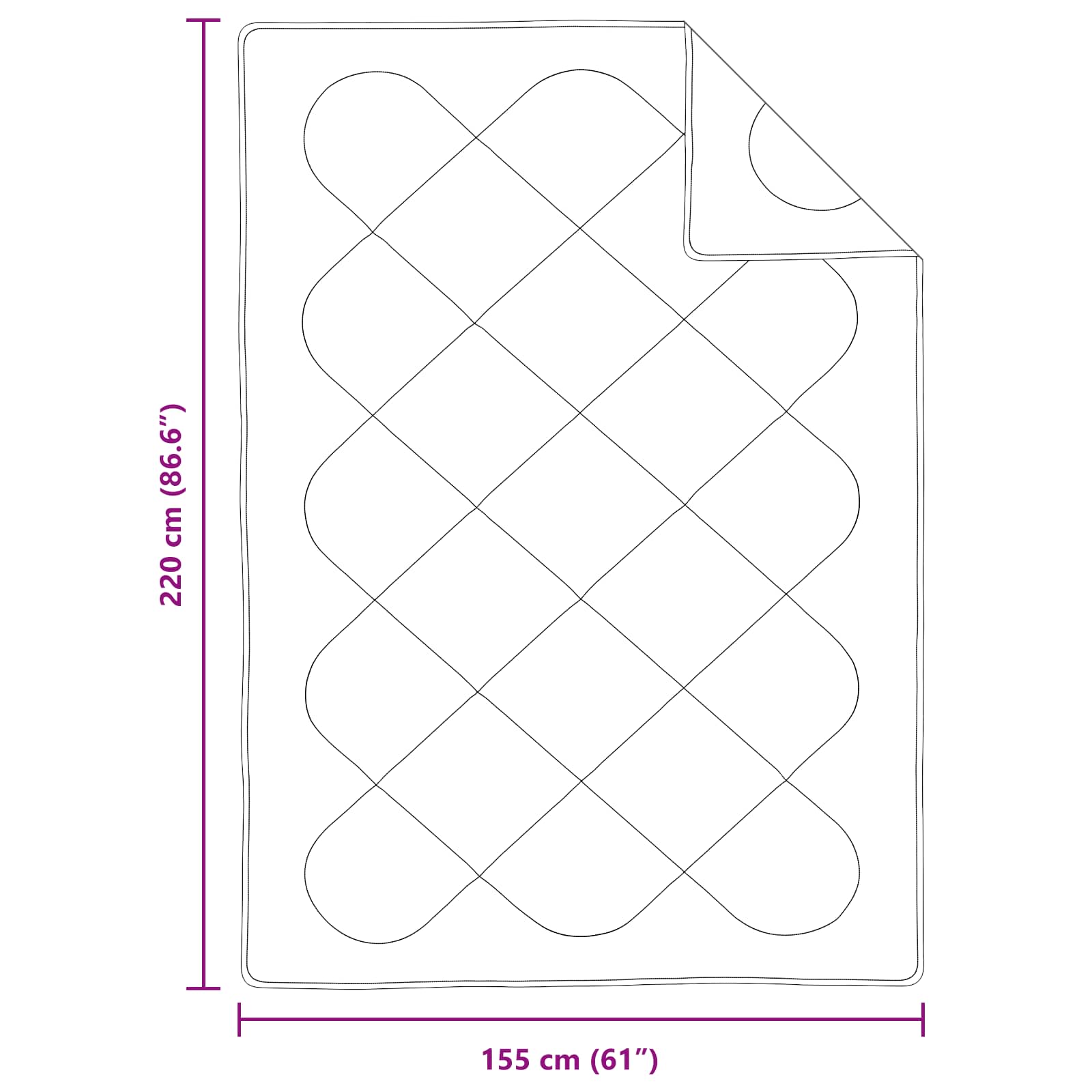 Set deka s jastukom 2 pcs Bijelo Mikrovlakna