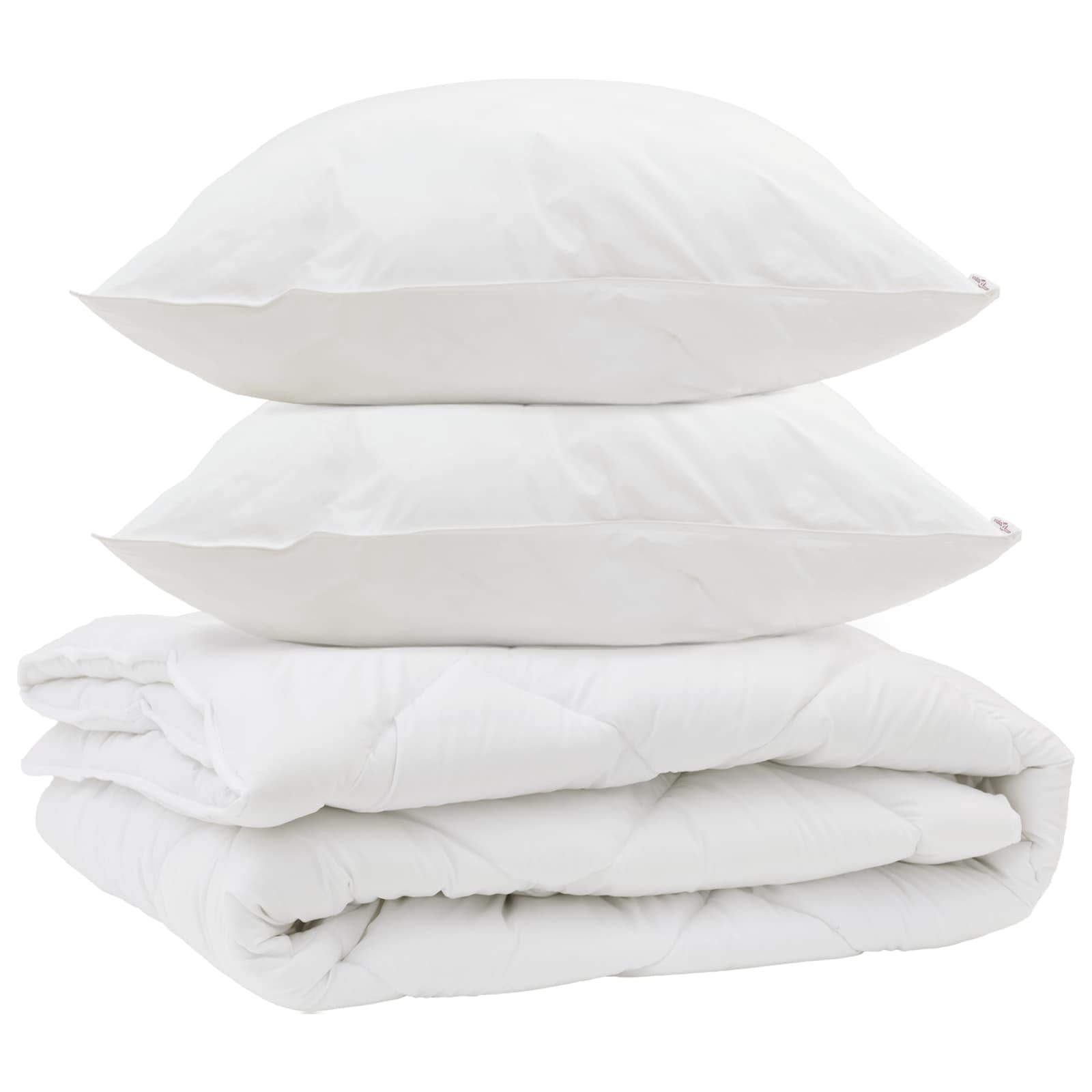 Duvet za sve sezone s jastukom 3 pcs Bijelo Mikrovlakna