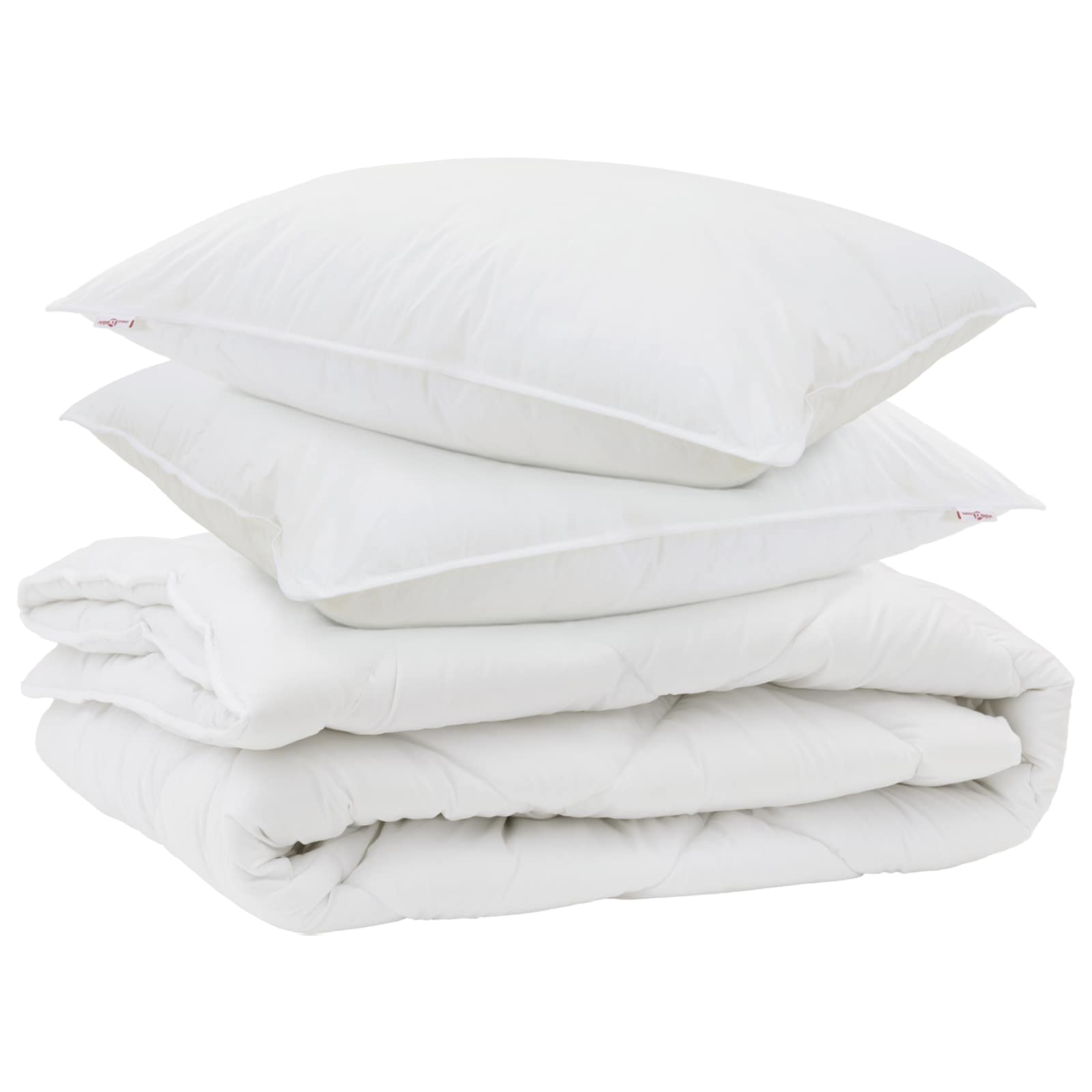 Duvet za sve sezone s jastukom 3 pcs Bijelo Mikrovlakna