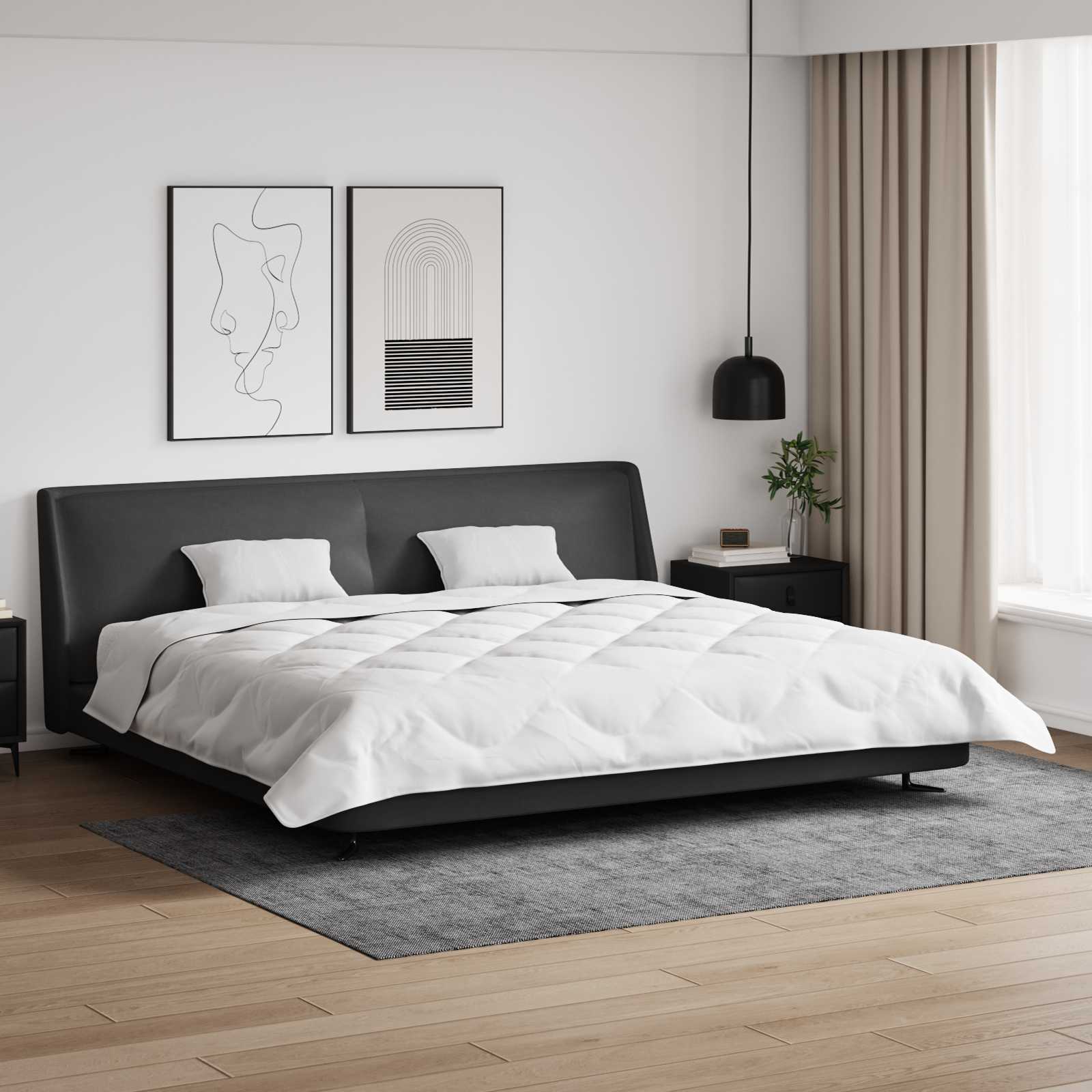 Duvet s jastucima s jastukom 3 pcs Bijelo Mikrofibra i Pero