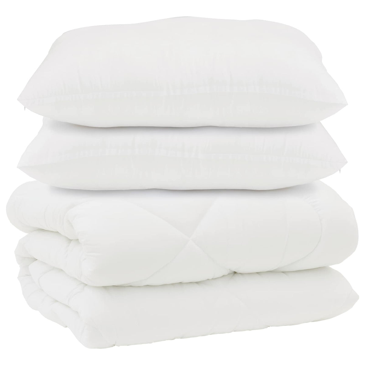 Duvet s jastucima s jastukom 3 kom. Bijelo Mikrofibra i Pero Bijela 260 x 220 cm,60 x 60 cm