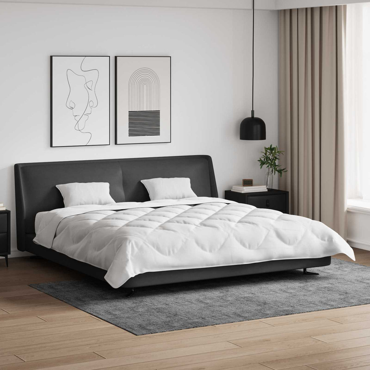 Set deka s jastukom 3 kom. Bijela Mikrovlakna 240 x 200 cm,40 x 60 cm