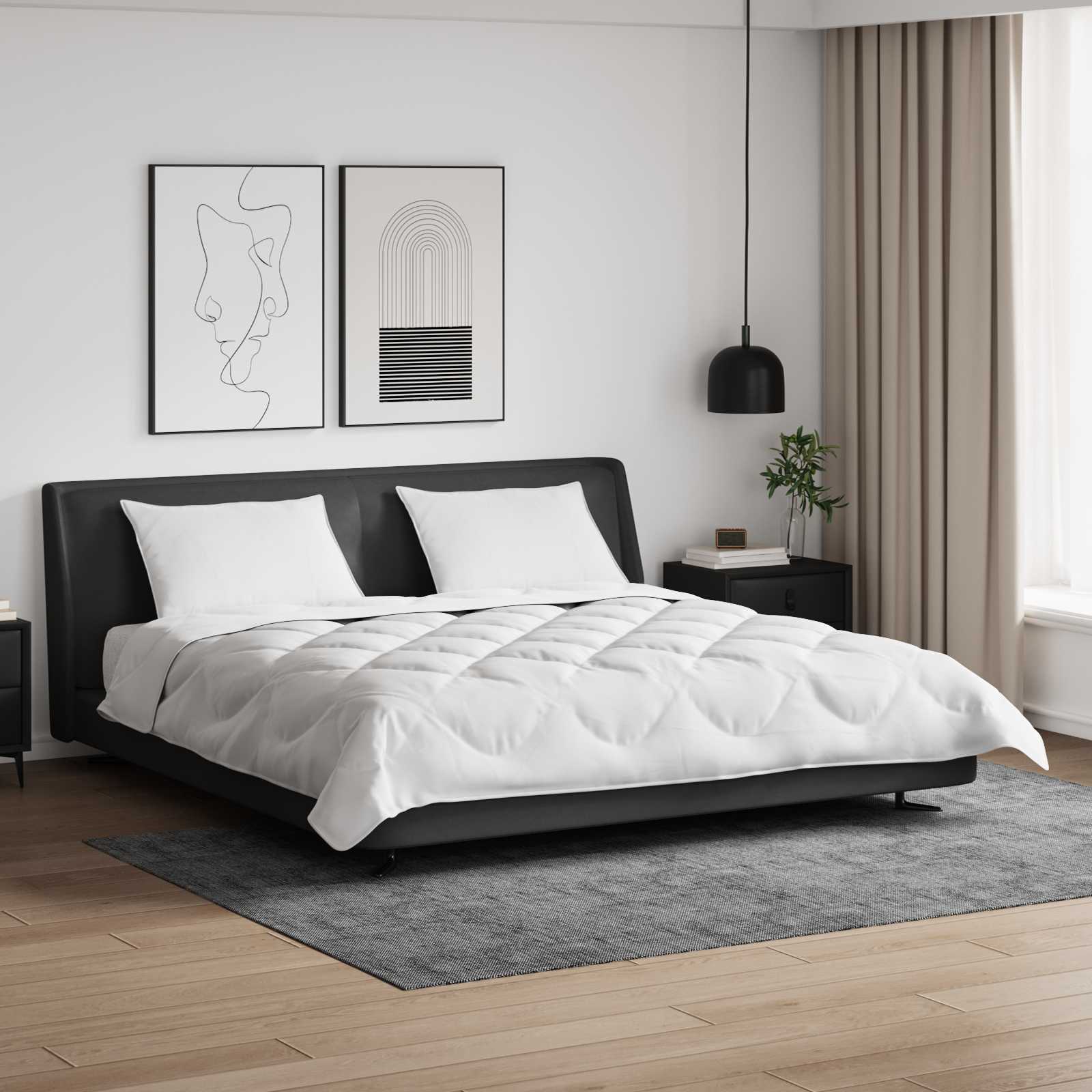 Duvet s jastucima s jastukom 3 pcs Bijelo Mikrovlakna