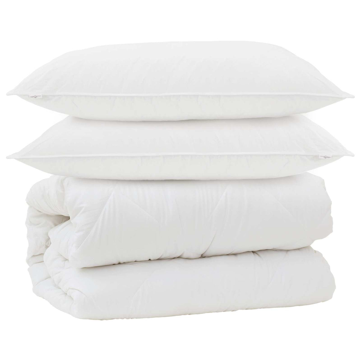 Duvet s jastucima s jastukom 3 kom. Bijela Mikrovlakna 240 x 220 cm,50 x 70 cm