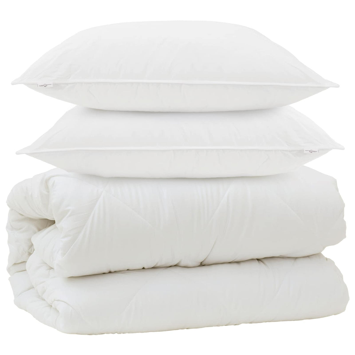 Duvet s jastucima s jastukom 3 kom. Bijela Mikrovlakna 240 x 260 cm,60 x 60 cm