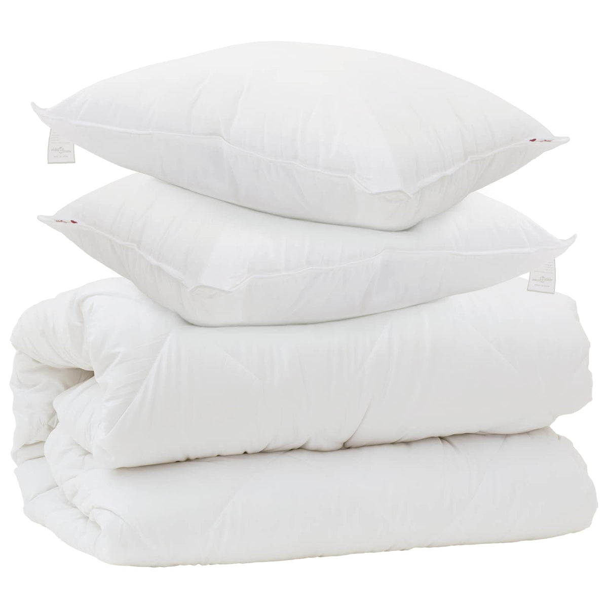 Duvet s jastucima s jastukom 3 kom. Bijela Mikrovlakna 240 x 260 cm,60 x 70 cm