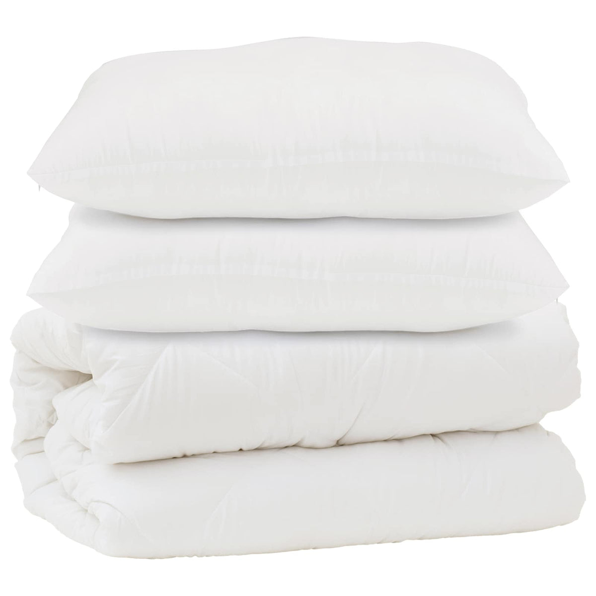 Poplun s jastukom 3 kom. Bijelo Mikrofibra Bijela 240 x 220 cm,40 x 40 cm