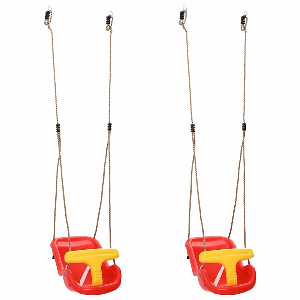 Ljuljačka za bebe 2 pcs Crvena 36 x 43 x 42 cm Plastika