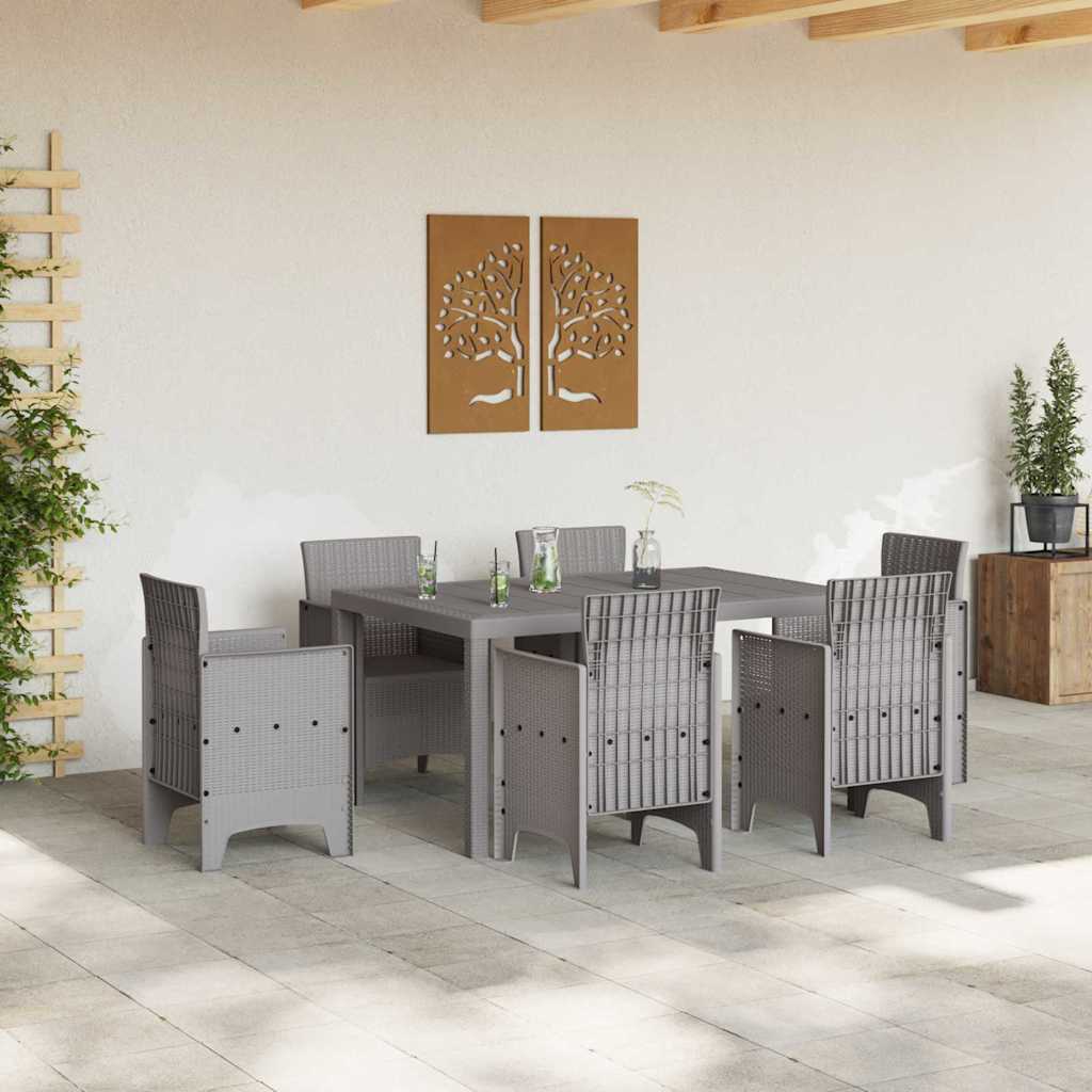 Stol za vrt Svjetlosiva 150 x 100 x 73 cm poliratan