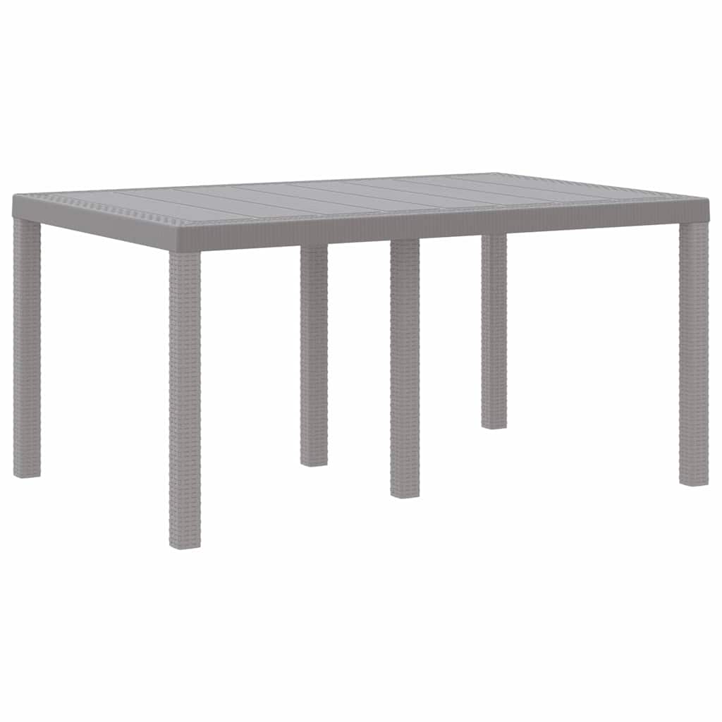 Stol za vrt Svjetlosiva 150 x 100 x 73 cm poliratan