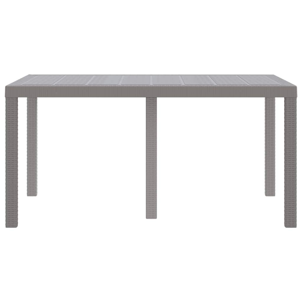 Stol za vrt Svjetlosiva 150 x 100 x 73 cm poliratan