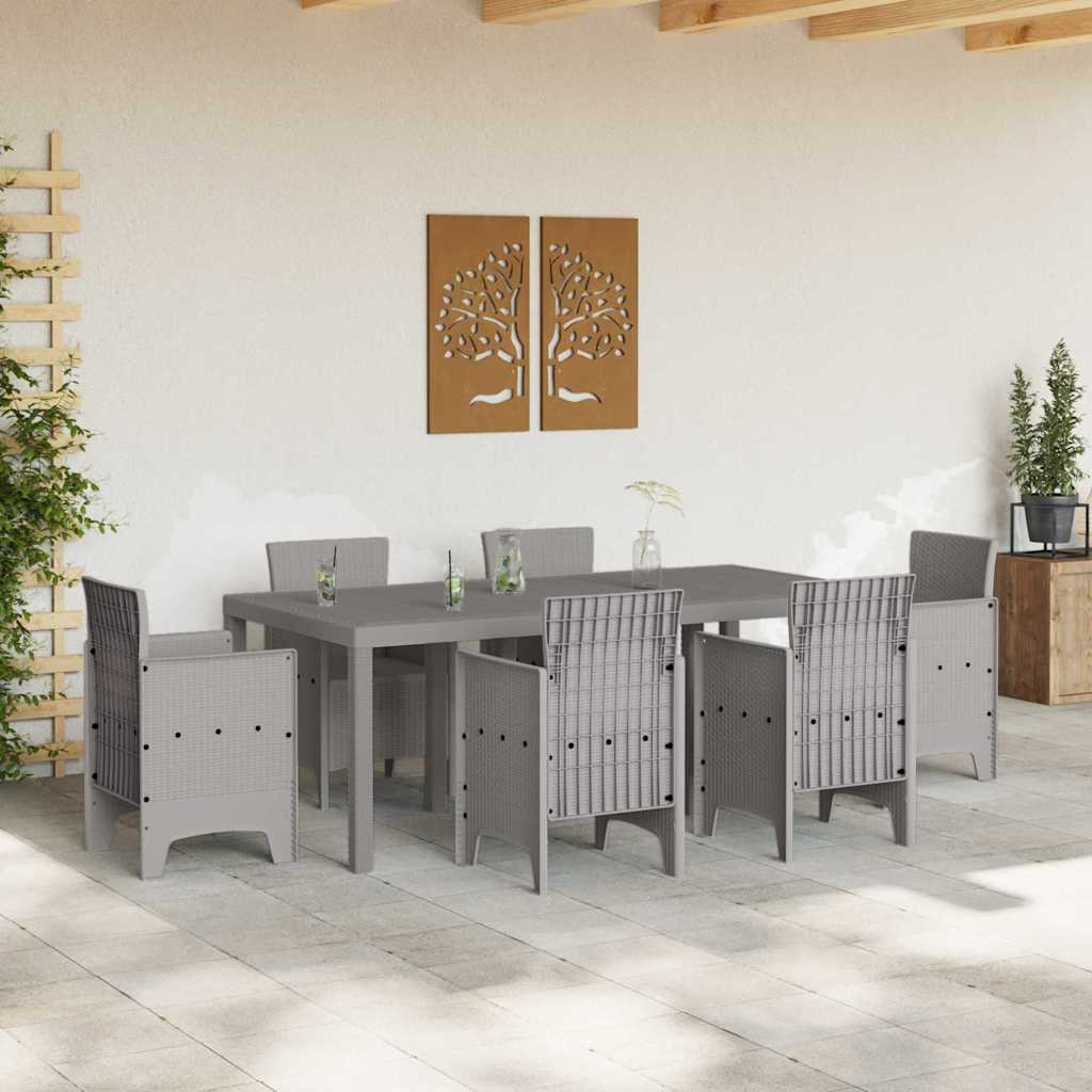 Stol za vrt Svjetlosiva 200 x 100 x 73 cm poliratan
