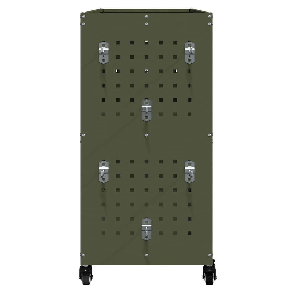 Količar za alate s policom Maslinasto zelena 75 x 35 x 73 cm