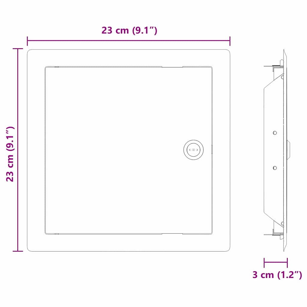 Pristupna ploča 2 pcs Bijelo 23 x 23 x 3 cm Čelik