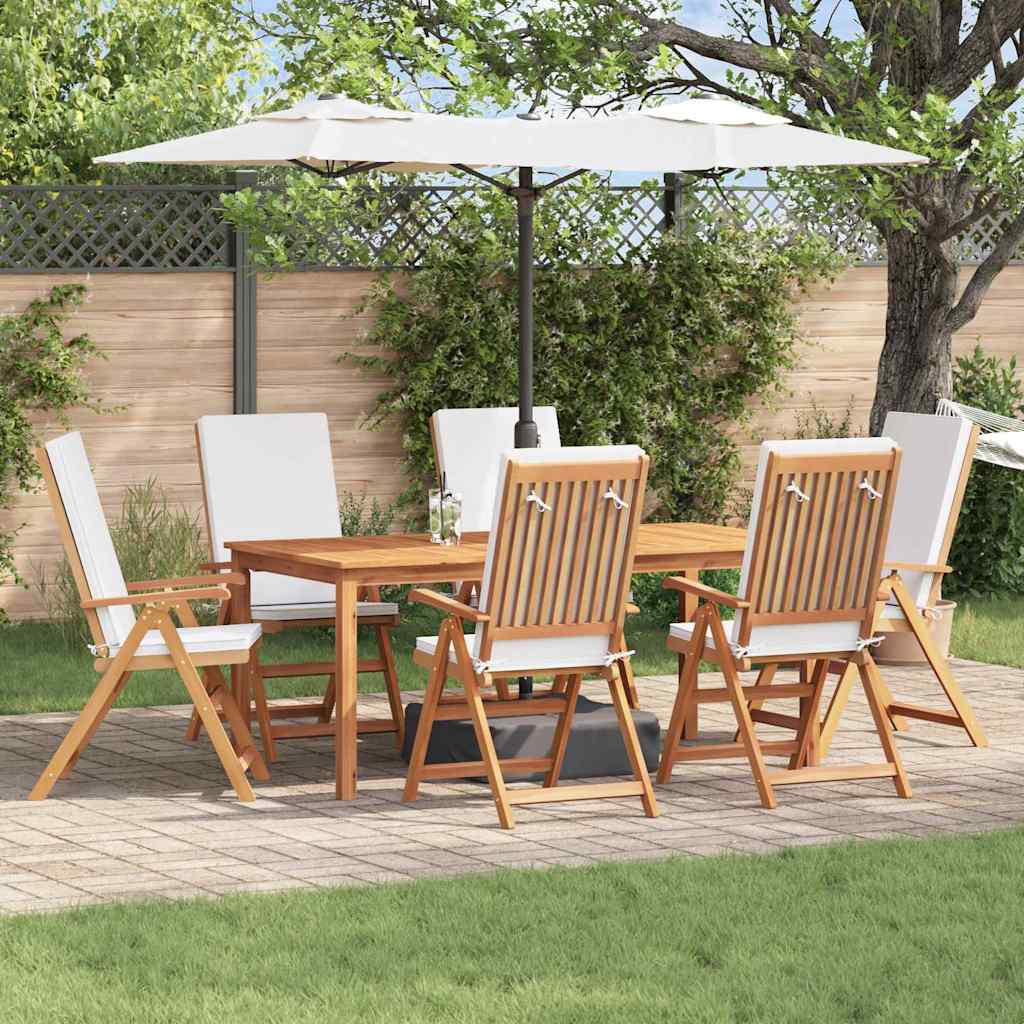 Vrtna stolica 6 pcs Smeđa i bijela 57 x 71,5 x 104 cm