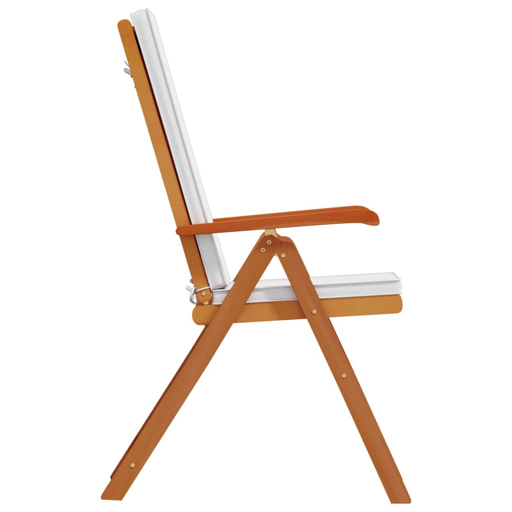 Vrtna stolica 8 pcs Smeđa i bijela 57 x 71,5 x 104 cm